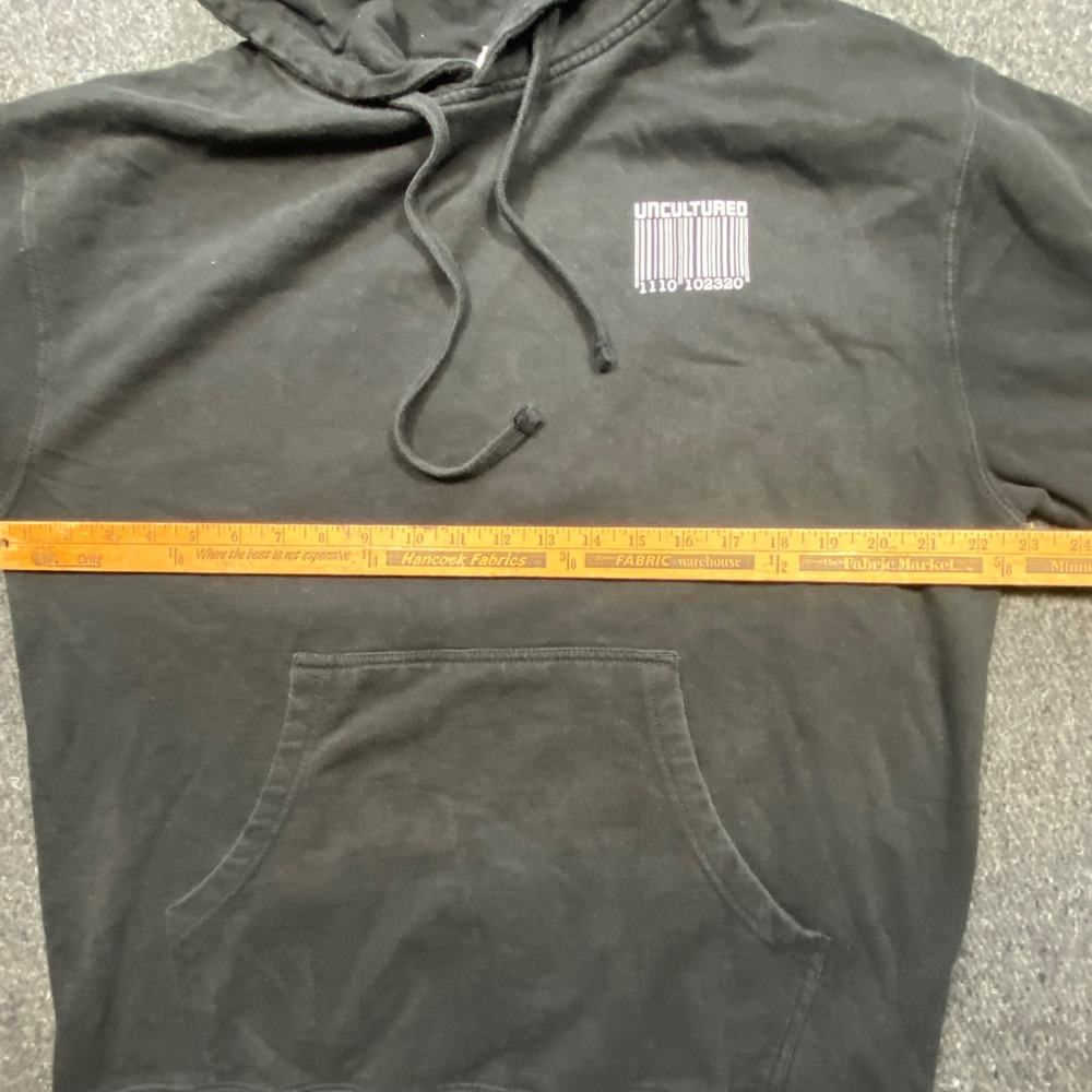 Uncultured Izumi Anime Streetwear Mens Large Black Graphic Pullover Hoodie L - Picture 10 of 11